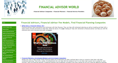Desktop Screenshot of financialadvisorworld.com